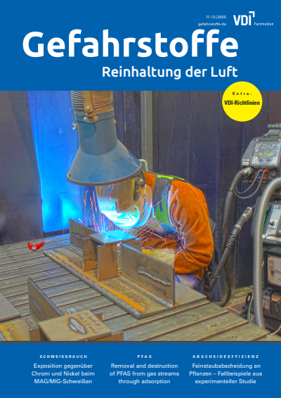 Cover der Ausgabe: Gefahrstoffe Jahrgang 85 (2025), Heft 11-12