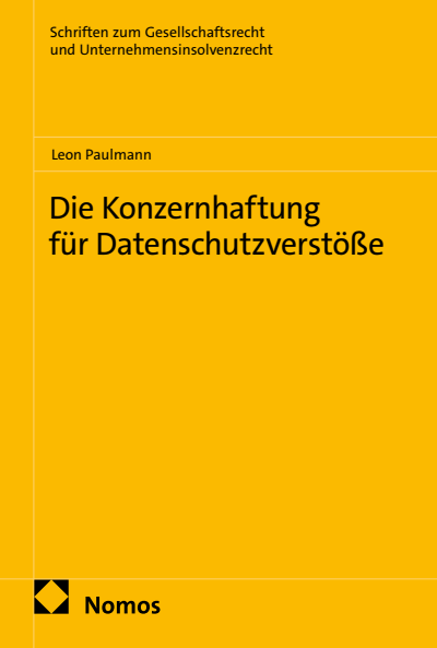 Cover des Buchs: Die Konzernhaftung für Datenschutzverstöße